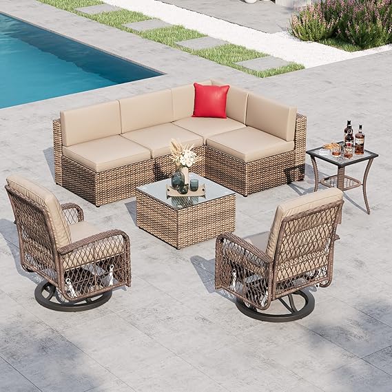 Wicker Patio Furniture Sofa Set