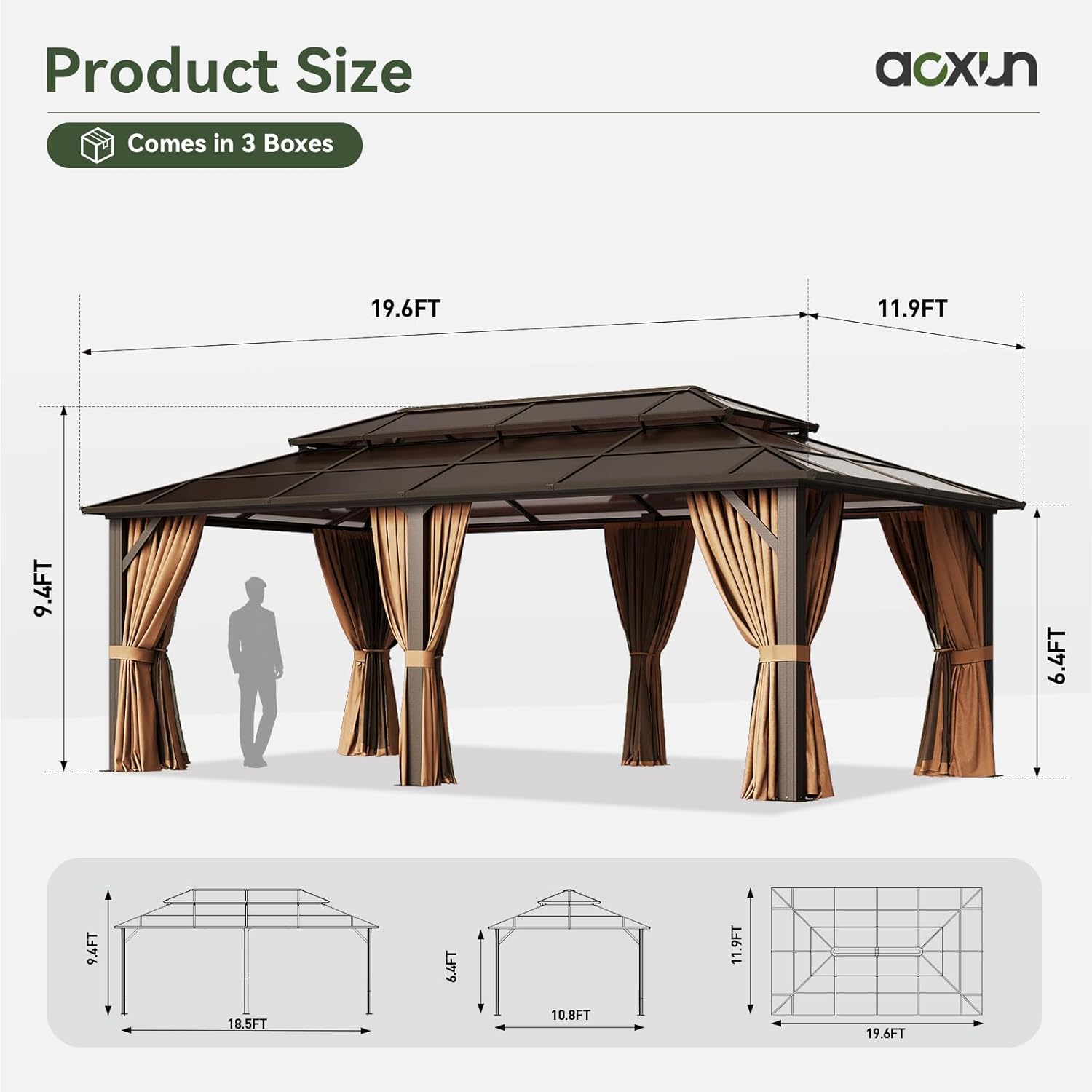 Polycarbonate Hardtop Gazebo