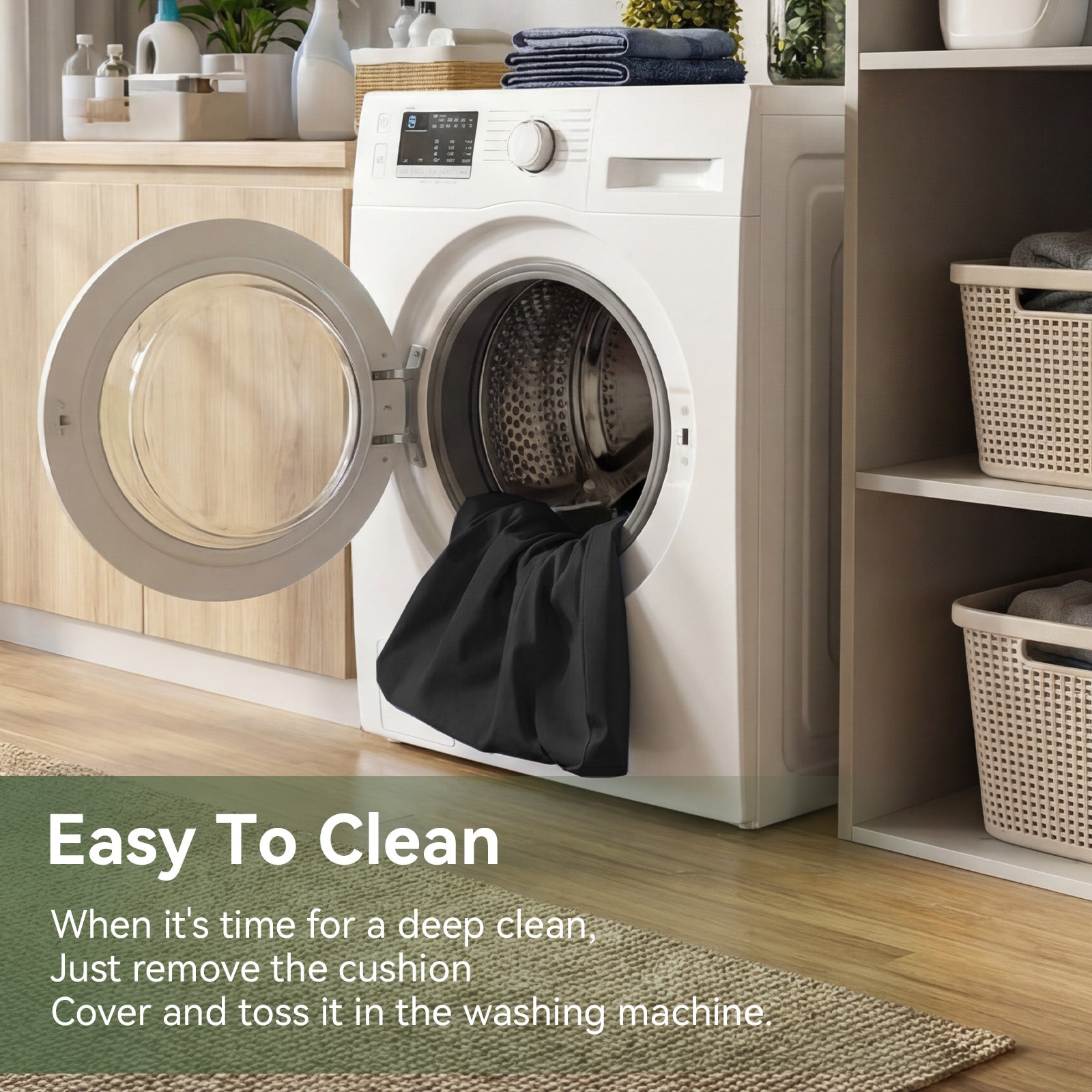 Aoxun 26" x 26" Patio Furniture Cushions for Outdoor Furniture Set of 4, Thick Replacement Patio Couch Cushions for Outdoor Furniture, 7-Piece Splashproof Fade Resistant Cushions for Outdoor Couch