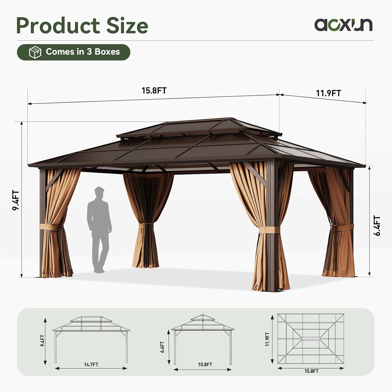 Polycarbonate Hardtop Gazebo