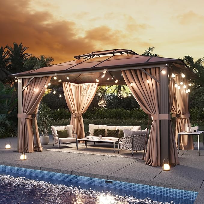 Aoxun Polycarbonate Hardtop Gazebo