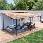 Aoxun 12' x 20' Wall-Mounted Lean-To Gazebo