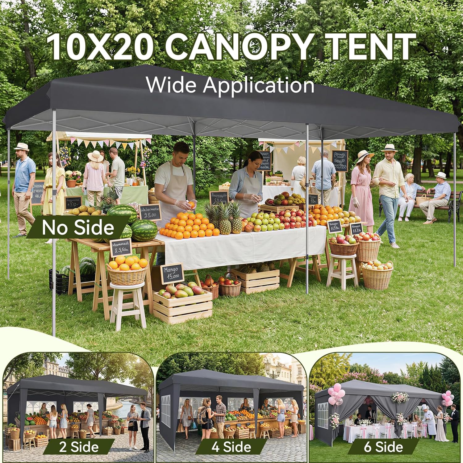 10' x 20' One-Push Pop-Up Canopy - View 3