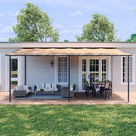 Aoxun 12' x 20' Wall-Mounted Lean-To Gazebo