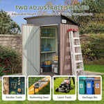 5' x 3' Metal Storage Shed with Floor - View 4