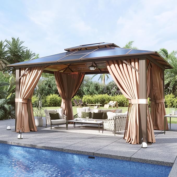 Aoxun Polycarbonate Hardtop Gazebo