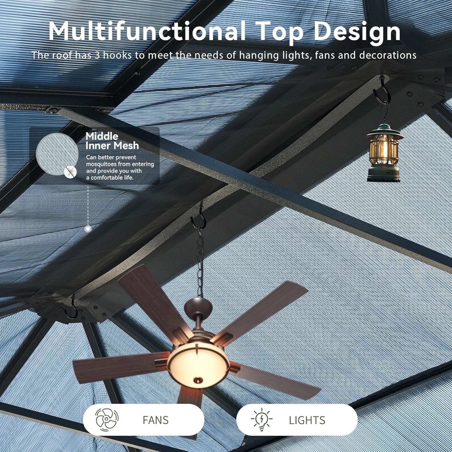 Polycarbonate Hardtop Gazebo