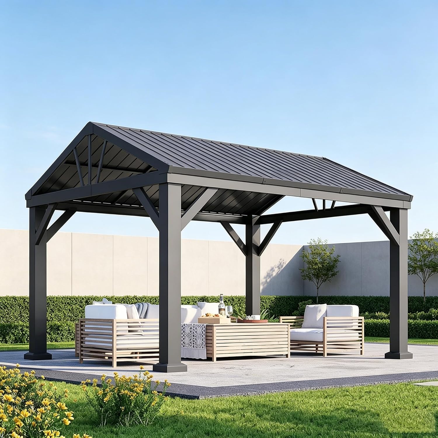 Aoxun 10' X 12' Outdoor Hardtop Gazebo