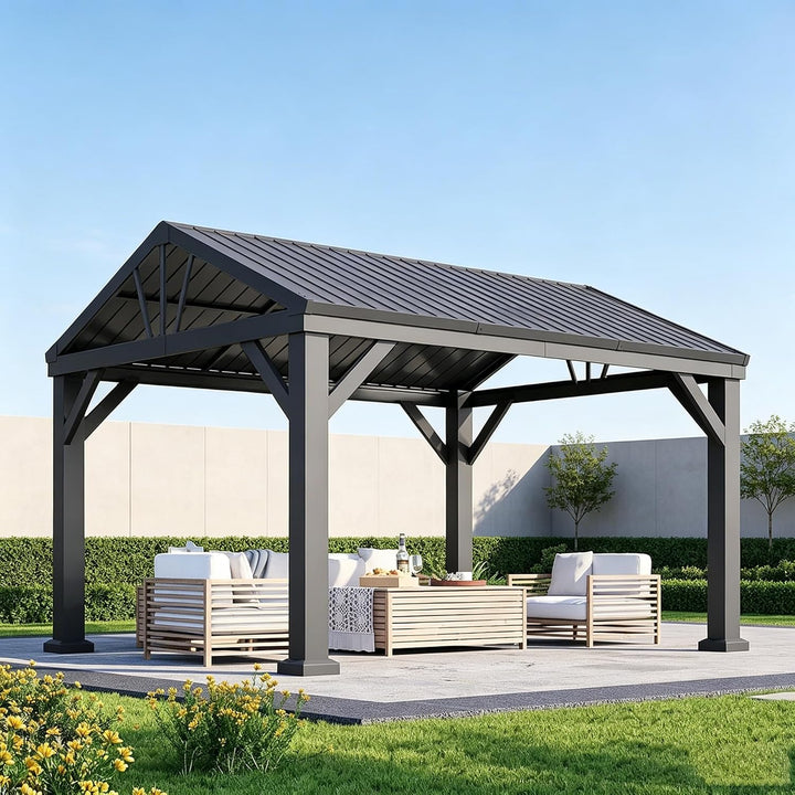 Aoxun 10' X 12' Outdoor Hardtop Gazebo