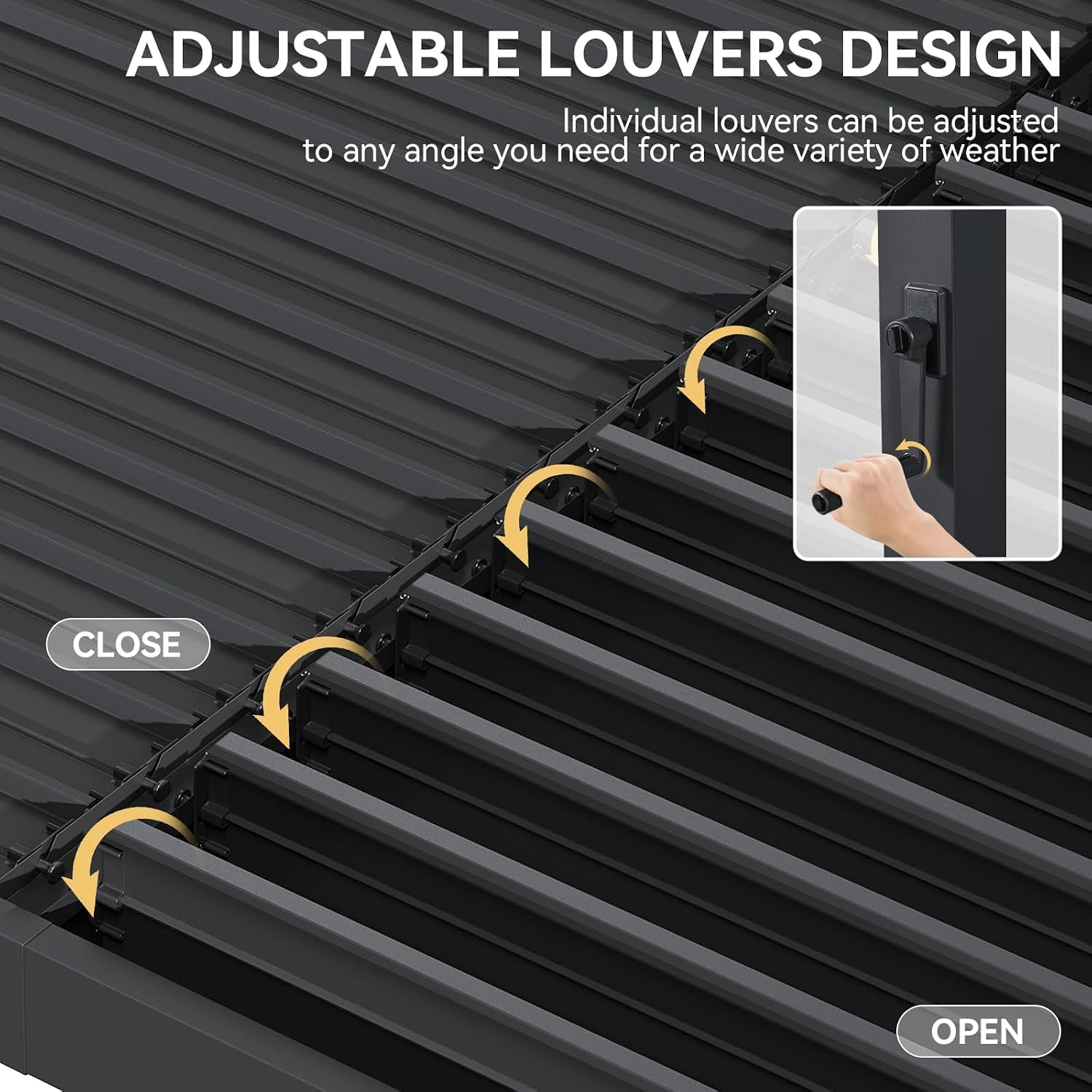 Aoxun 10' x 12' Louvered Pergola