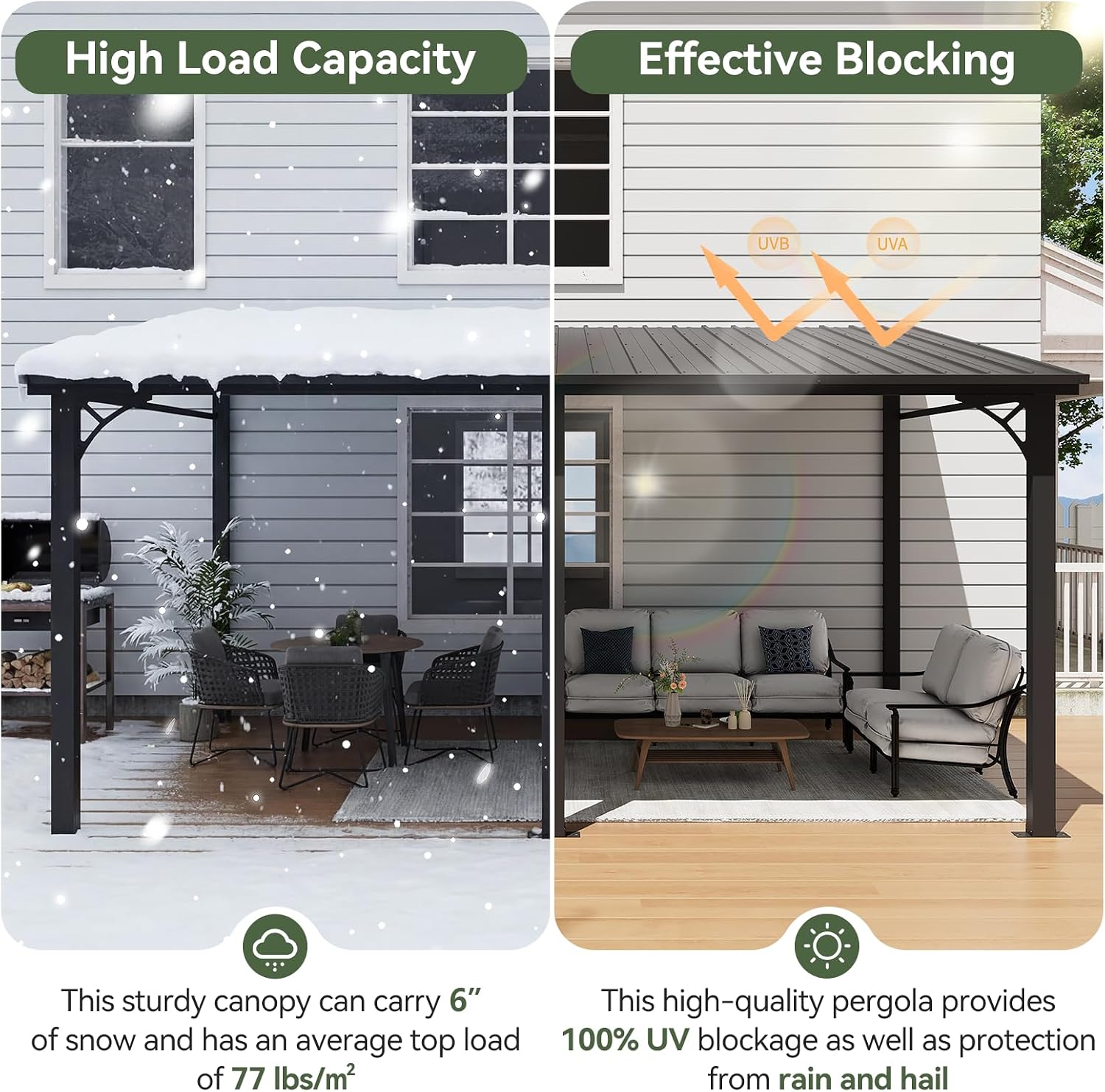 Aoxun 10' x 14' Lean to Gazebo