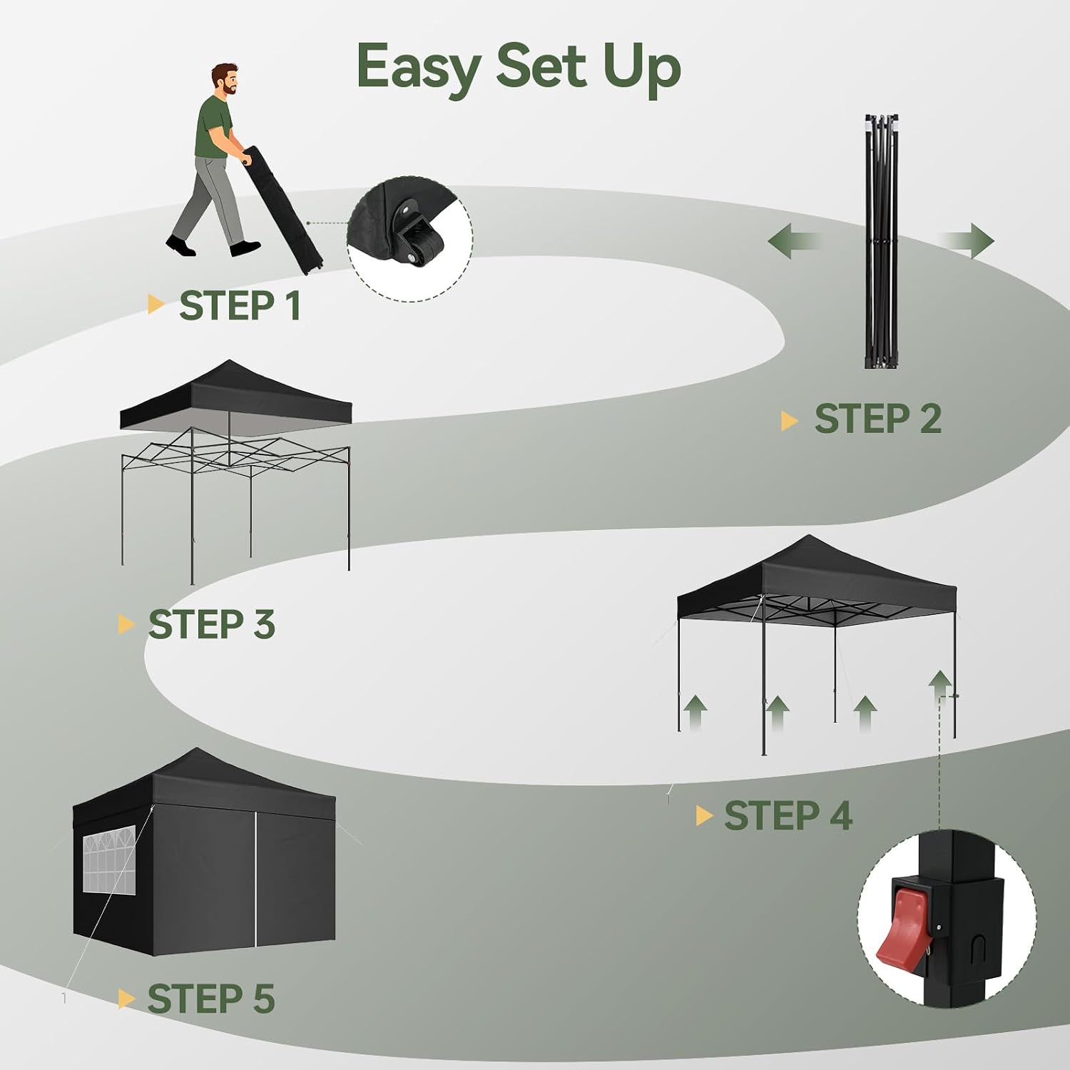 Aoxun 10x10 Pop up Canopy