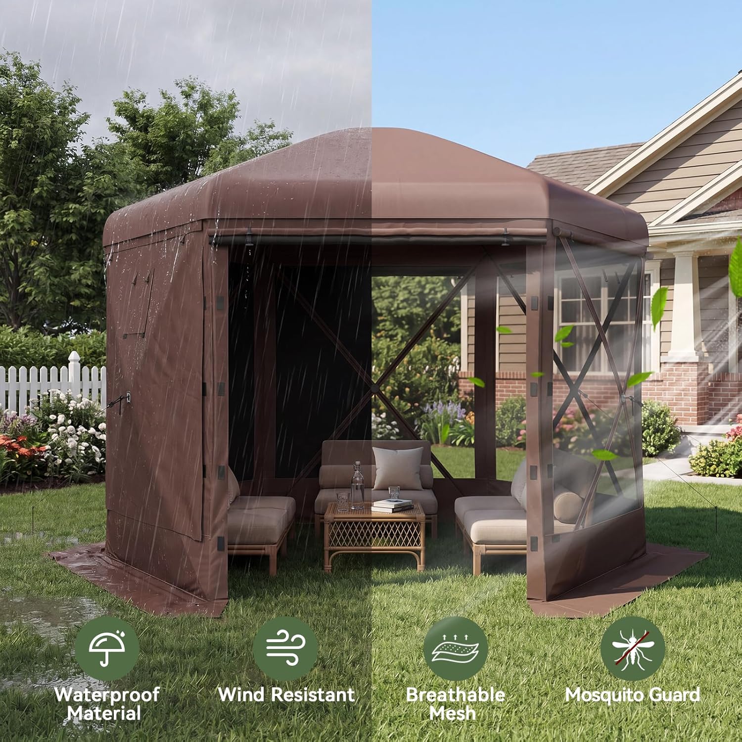 Aoxun 10x10ft Pop Up Canopy Tent