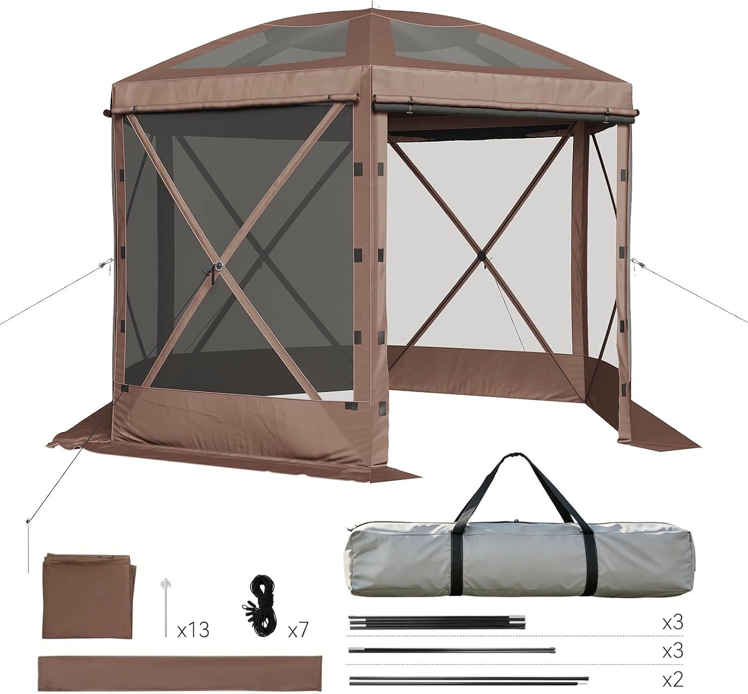 Aoxun 10x10ft Pop Up Canopy Tent
