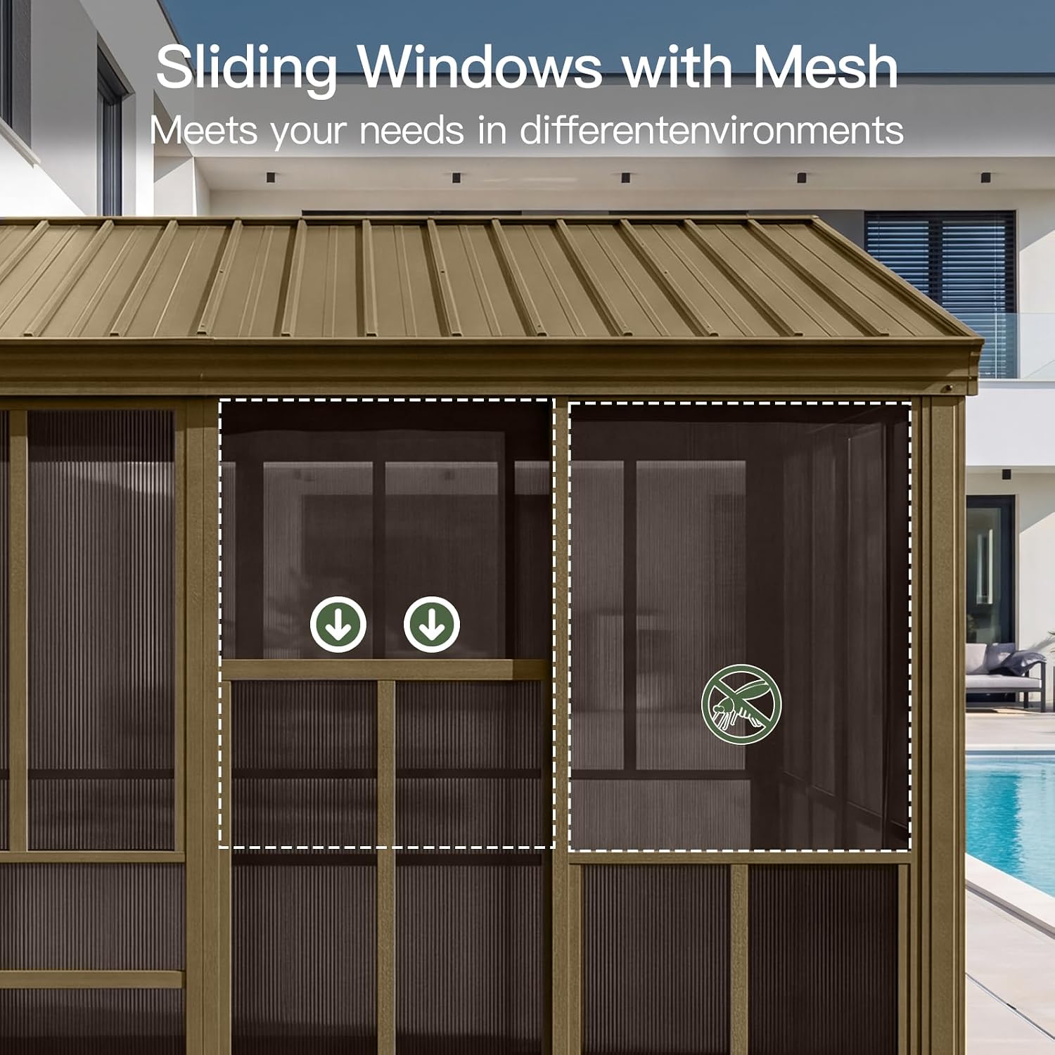 Aoxun Wall Mounted Sunroom