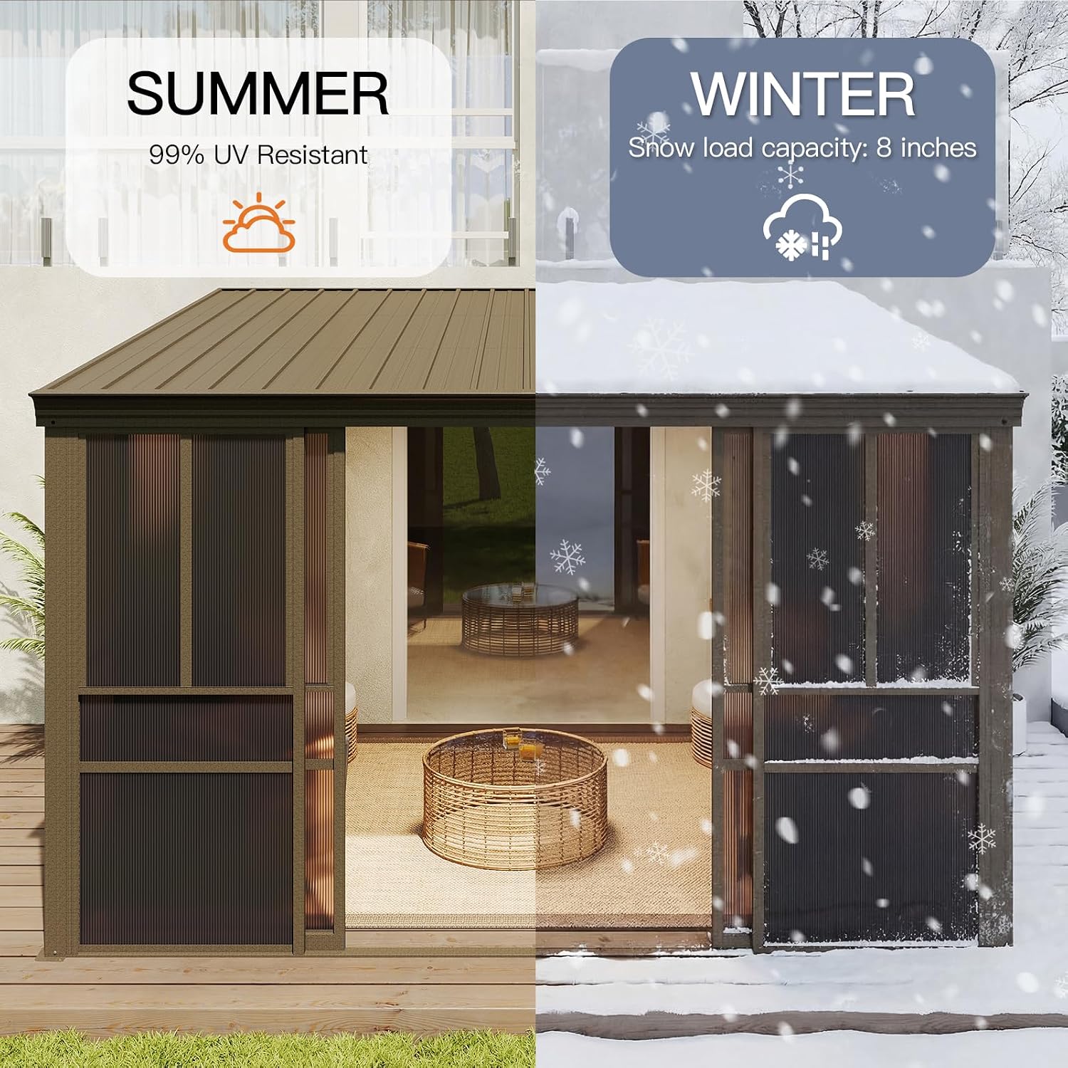 Aoxun Wall Mounted Sunroom
