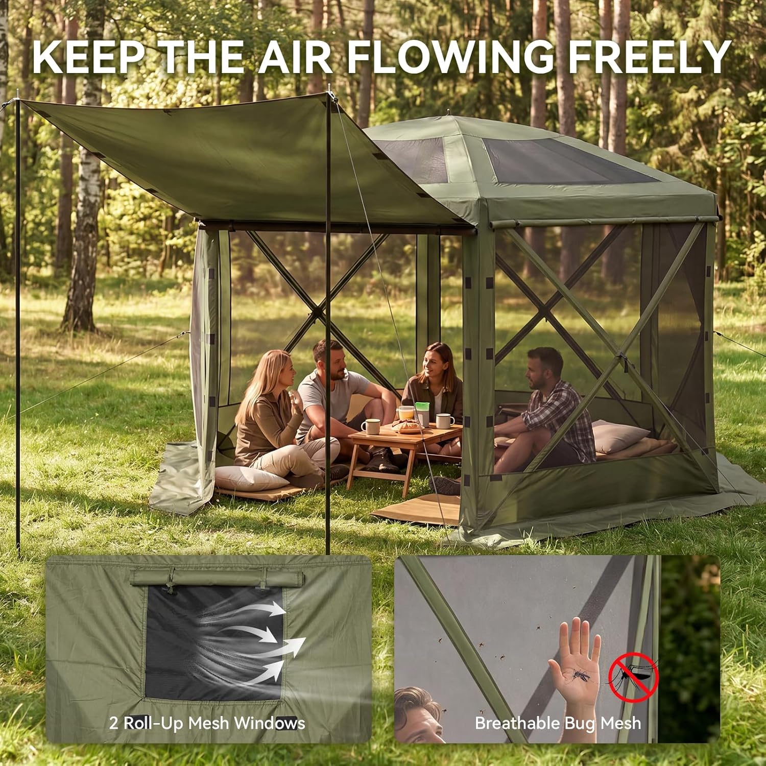 Aoxun 12x12ft Pop Up Canopy Tent