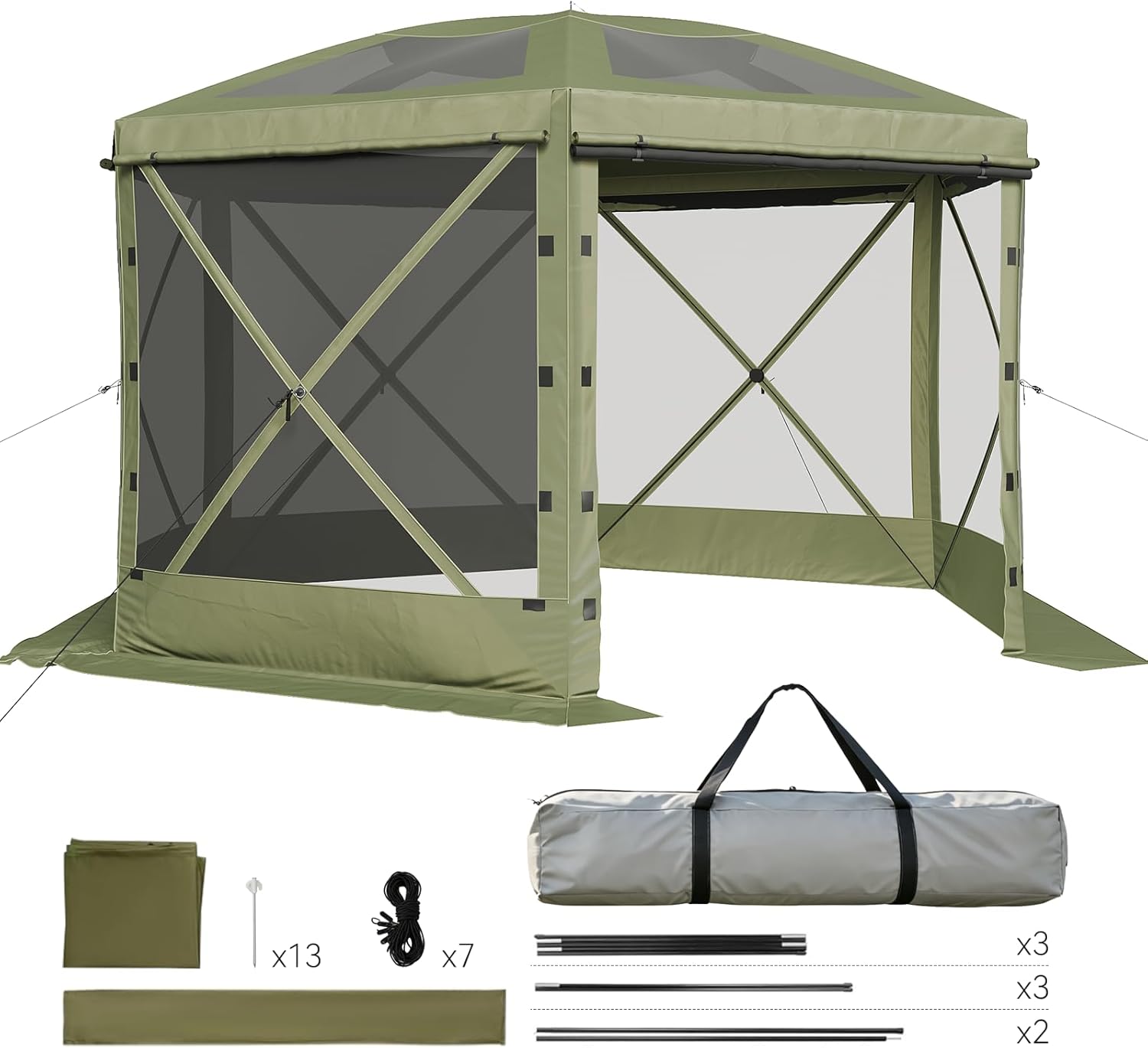 Aoxun 12x12ft Pop Up Canopy Tent