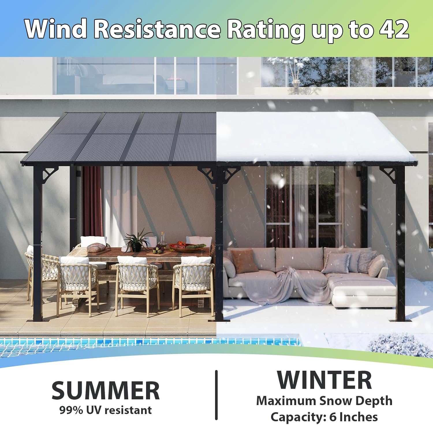 Aoxun 16'x 10' Premium Gazebo