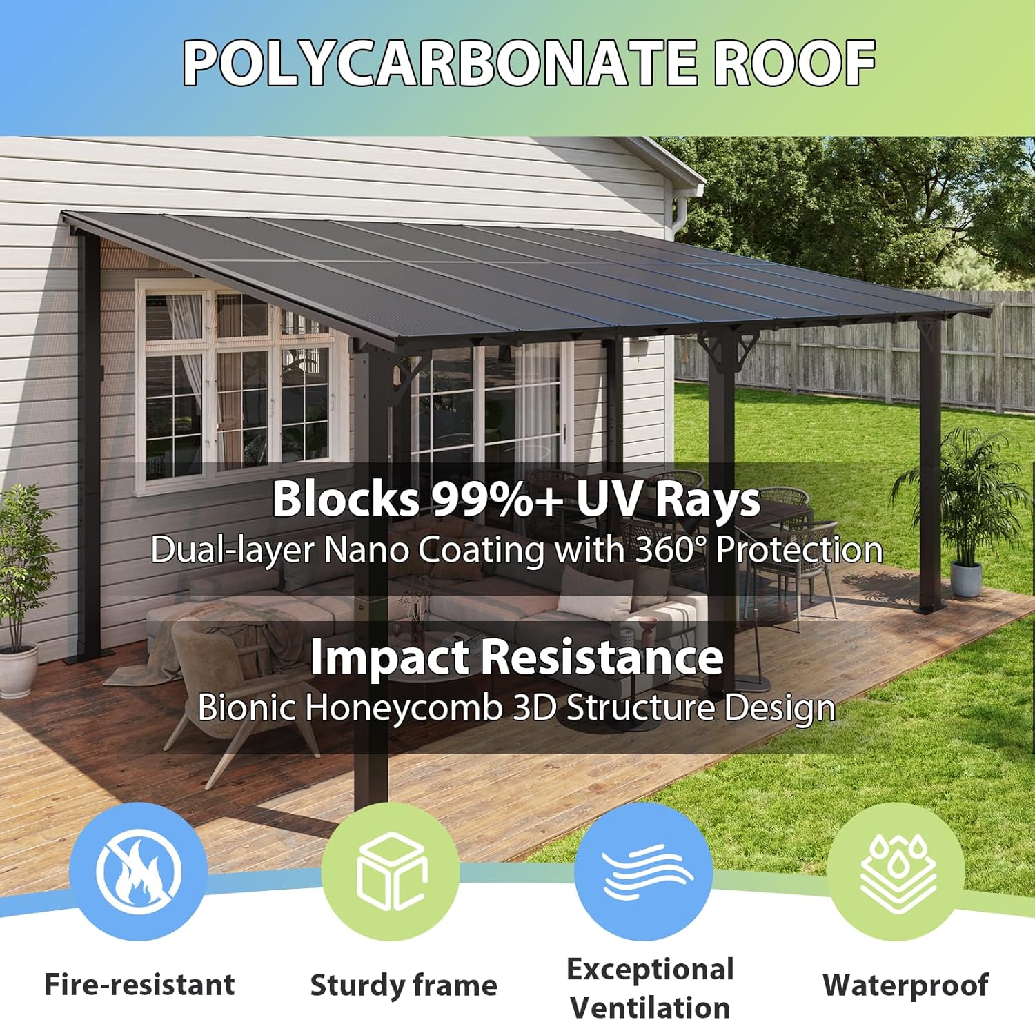 Aoxun 16'x 10' Premium Gazebo