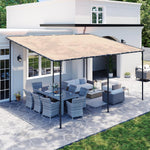 Aoxun 16x12 Lean to Pergola Outdoor Gazebo