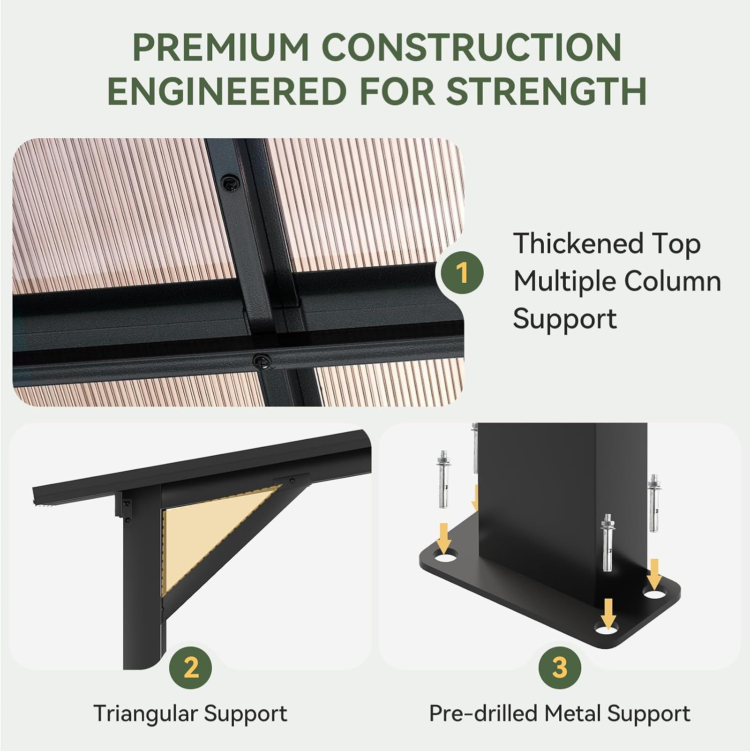 Aoxun Pergola Waterproof UV Resistant