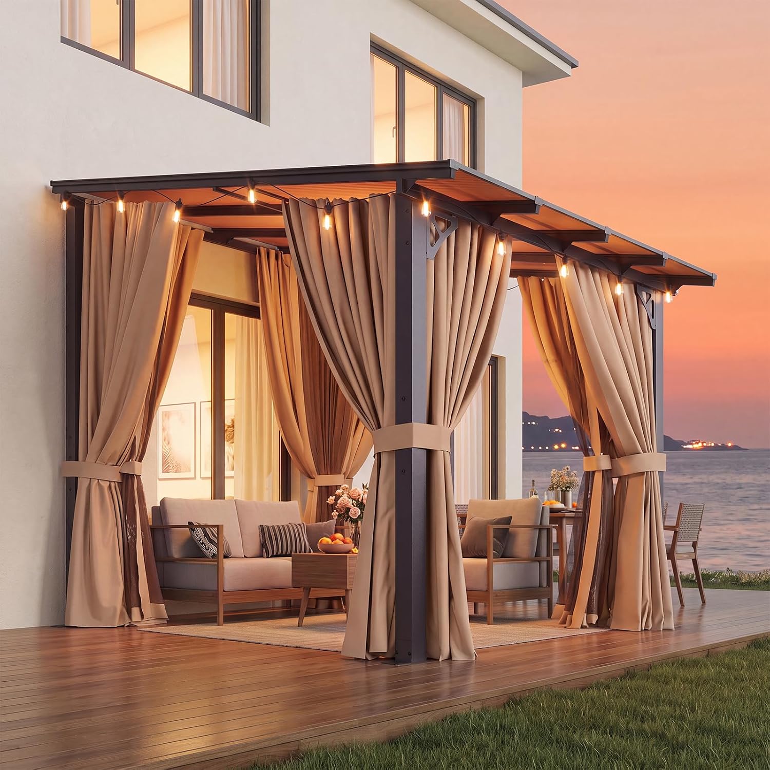 Aoxun 8'x10' Lean to Gazebo