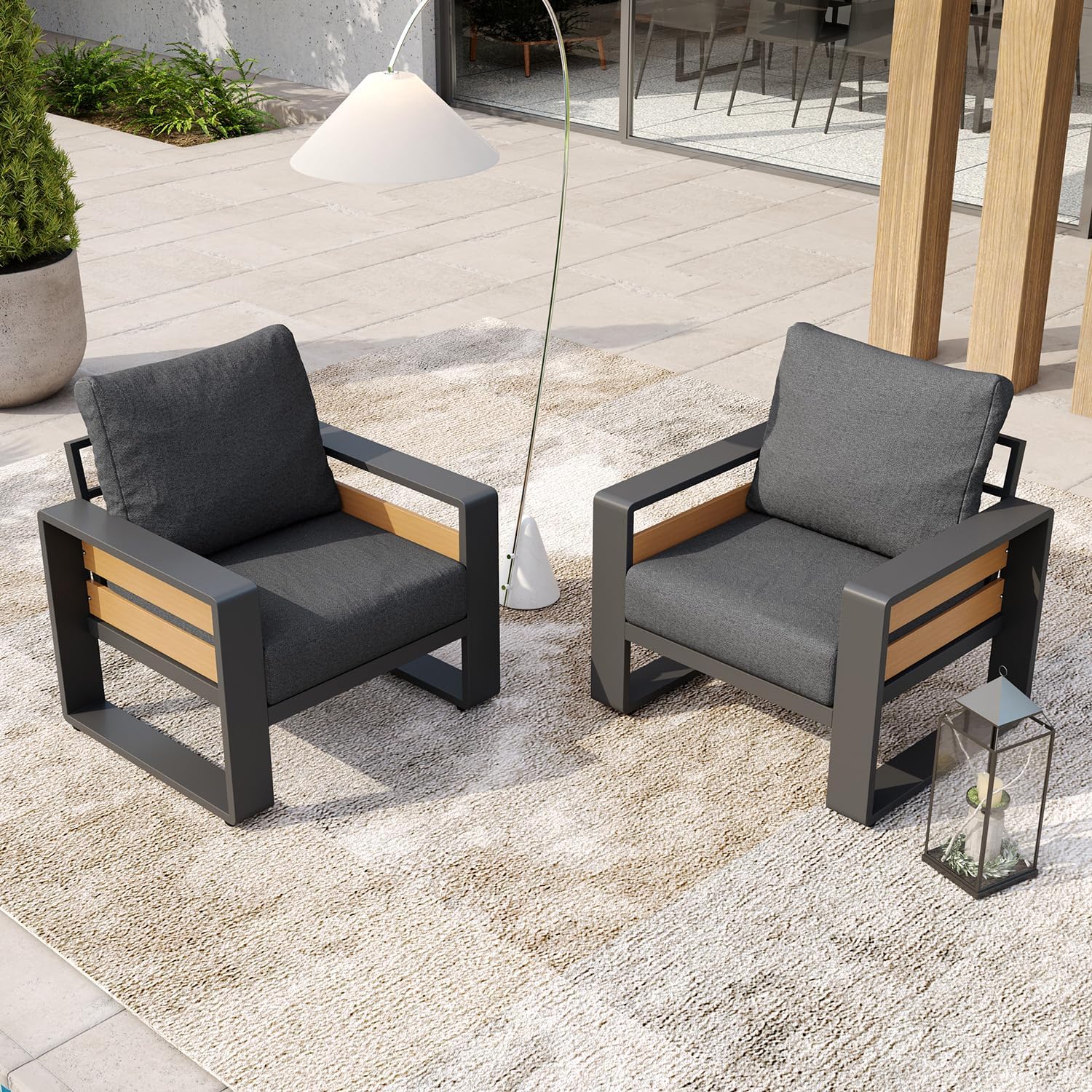 Aoxun Aluminum Patio Furniture Set