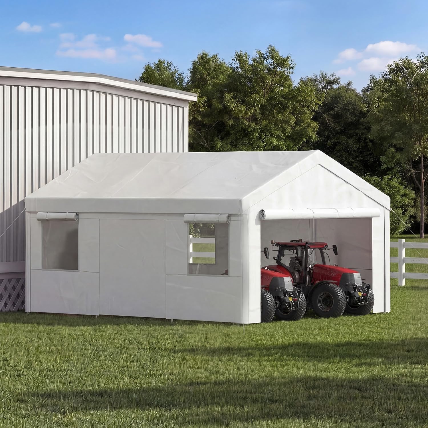 Aoxun Carport 12x20 Heavy Duty Carport