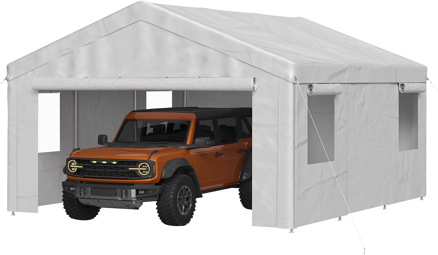 Aoxun Carport 12x20 Heavy Duty Carport