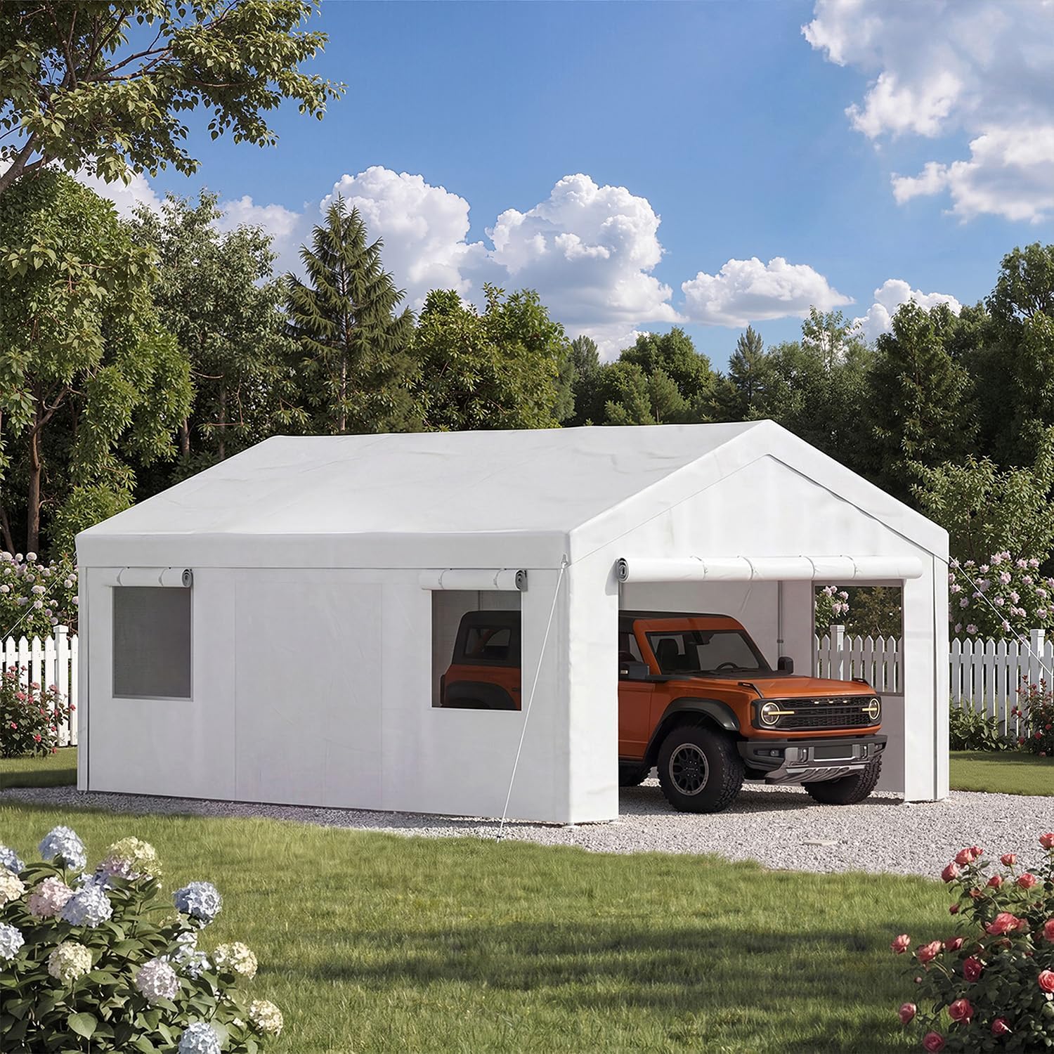 Aoxun Carport 12x20 Heavy Duty Carport