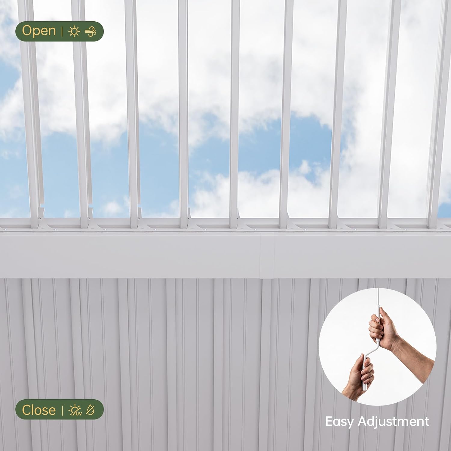 Aoxun Louvered Pergola 10x12