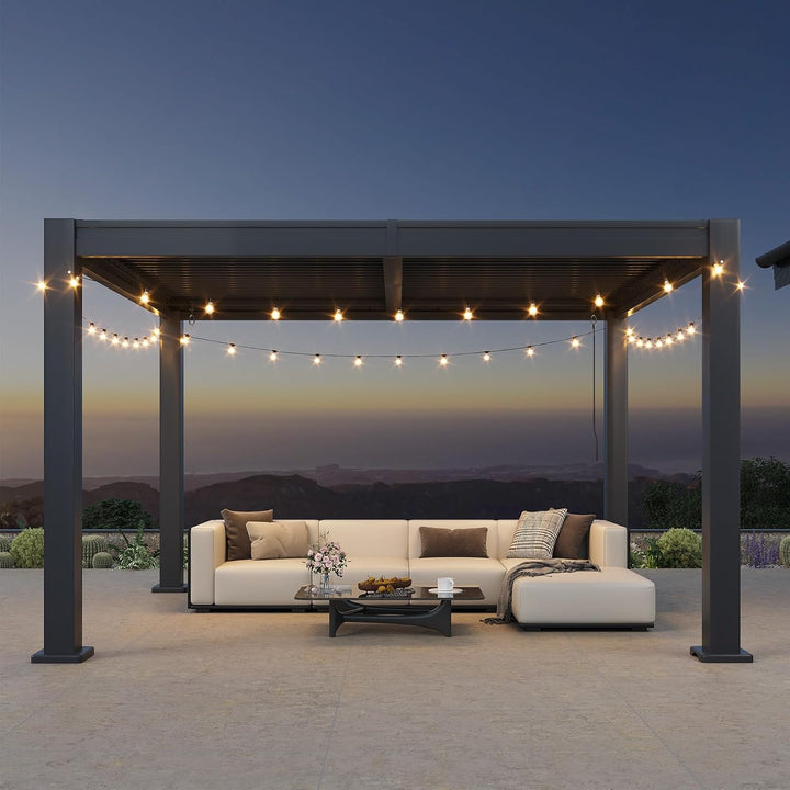 Aoxun Louvered Pergola 10x12