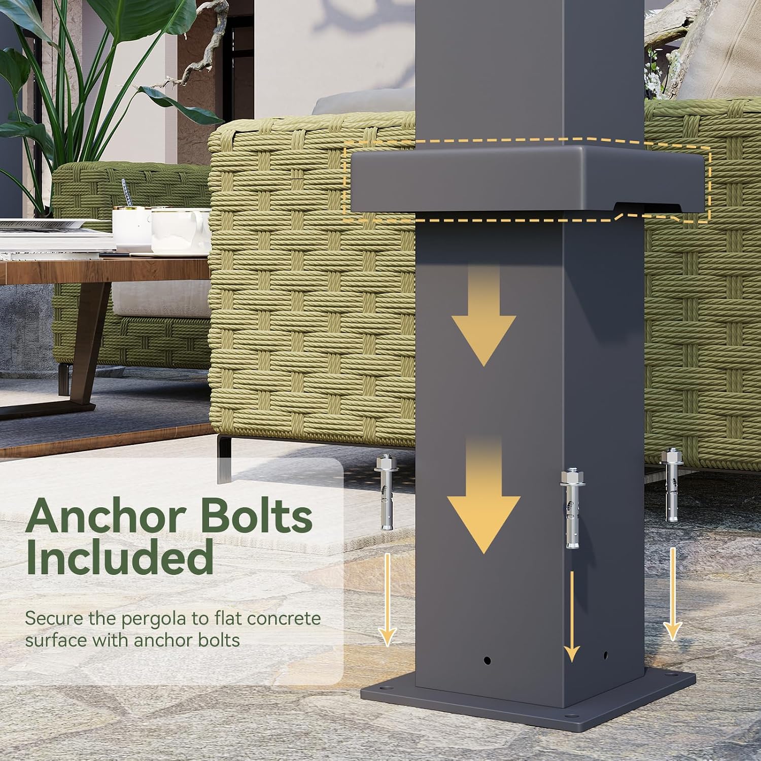 Aoxun Louvered Pergola 10x10 All-Aluminum
