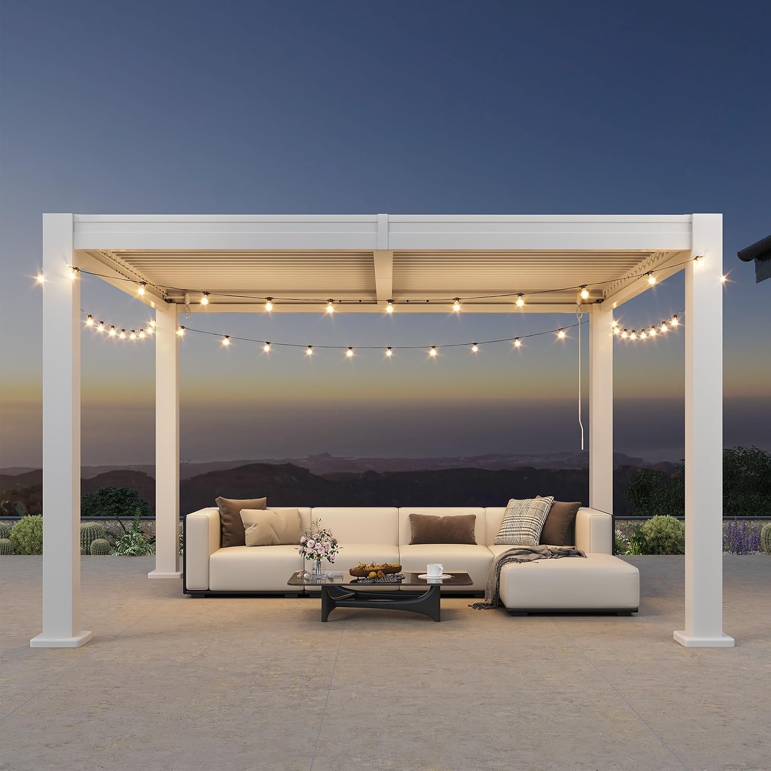 Aoxun Louvered Pergola 10x12