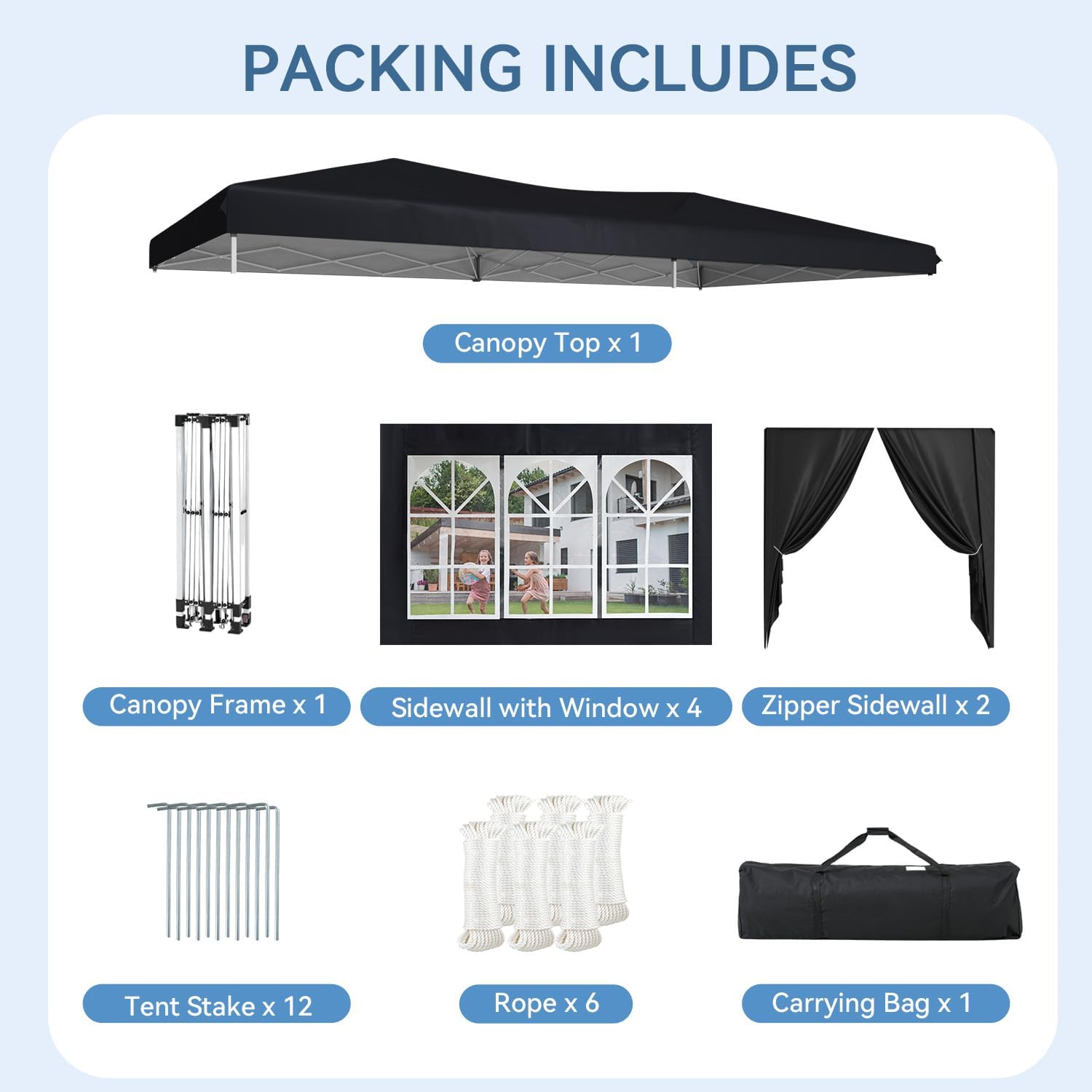 Aoxun Outdoor Canopy Waterproof 10X20