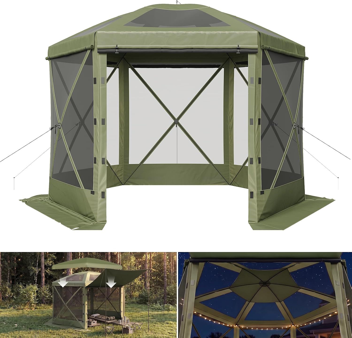 Aoxun 10x10ft Pop Up Canopy Tent
