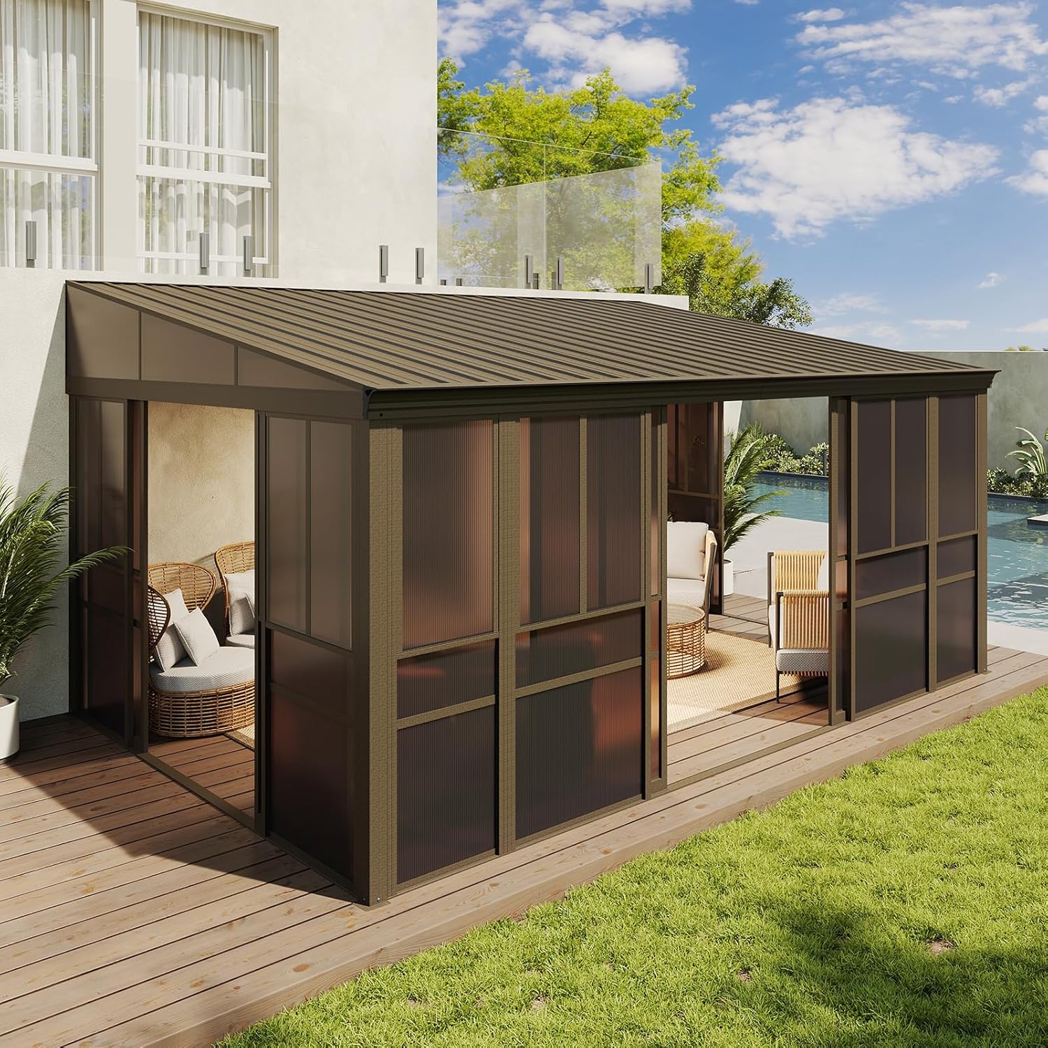 Aoxun Wall Mounted Sunroom