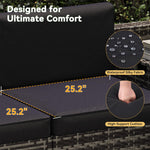 Aoxun 8-Piece Wicker Patio Furniture Set with Storage - Black - Image 2