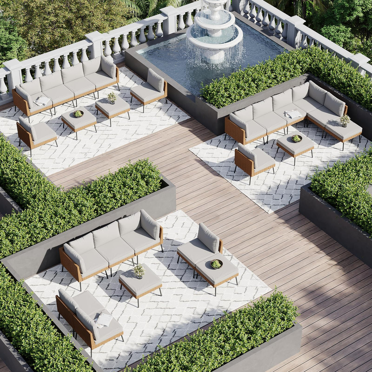 Aoxun 8-Piece Wicker Patio Furniture Set - B0GT3VF211 - Image 4
