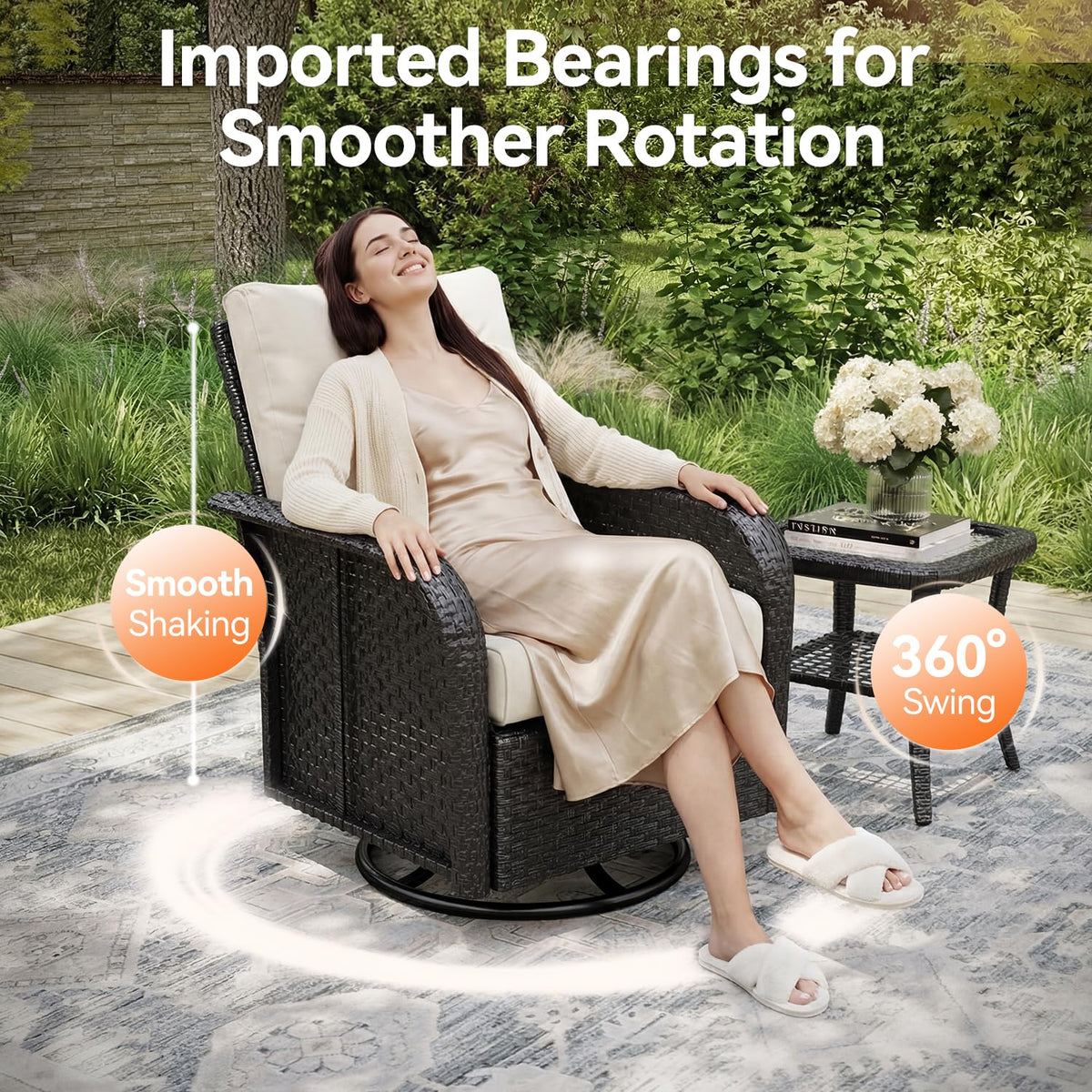 Aoxun Wicker Patio Furniture Set, 7 or 10 Pieces - B0GX677Y9T - Image 4
