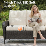 Aoxun Wicker Patio Furniture Set, 7 or 10 Pieces - B0GX677Y9T - Image 6
