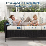 Aoxun Wicker Patio Furniture Set, 7 or 10 Pieces - B0H2XHMWG5 - Image 5