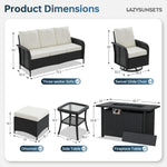 Aoxun Wicker Patio Furniture Set, 7 or 10 Pieces - B0H2XHMWG5 - Image 9