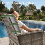 Aoxun 10-piece yellow wicker patio set with 44-inch fire pit - photo 4