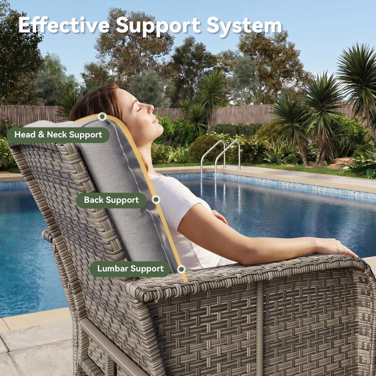 Aoxun 10-piece yellow wicker patio set with 44-inch fire pit - photo 4