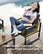 Aoxun 4-piece black metal patio set with dark gray cushions - photo 3