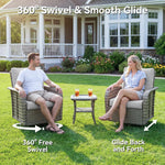 Aoxun 13-Piece Wicker Patio Furniture Set with Fire Pit - B0HFRC237Q - Image 5