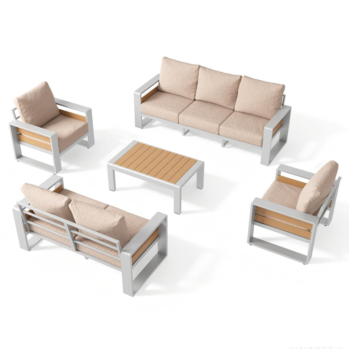 Aoxun 5-Piece Aluminum Patio Furniture Set - B0HHD2NK4F - Image 8