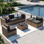 Aoxun 7-Piece Wicker Patio Furniture Set